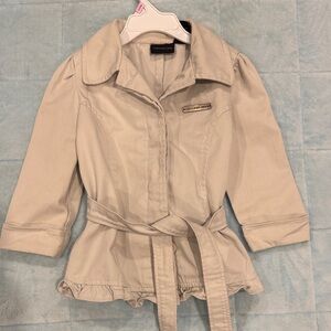 Calvin Klein Light Tan Belted Jacket